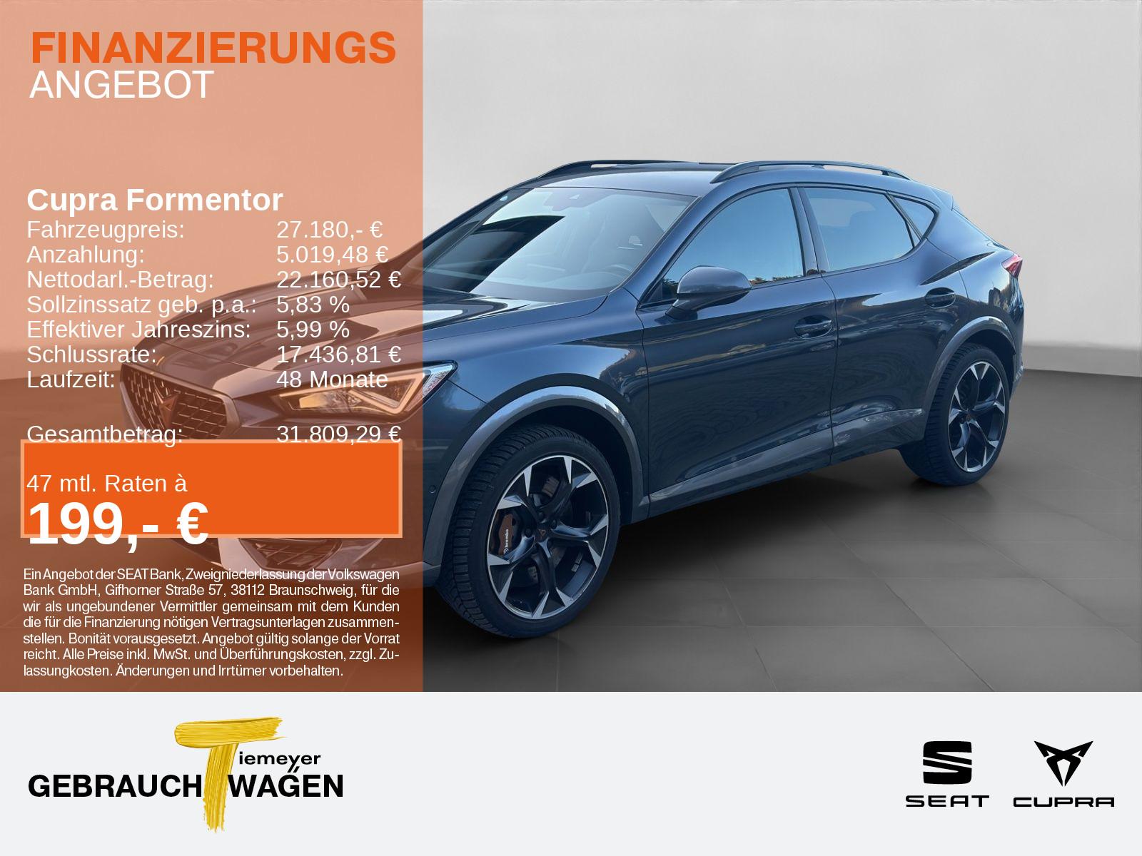 Cupra Formentor 2.0 TSI DSG 4D VZ BREMBO SCHALENSITZ
