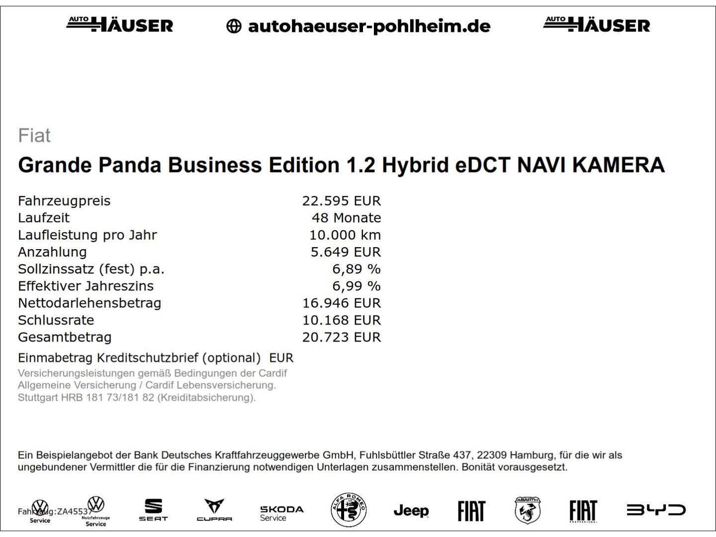 Fiat Grande Panda Business Edition 1.2 Hybrid eDCT NA imagem 2