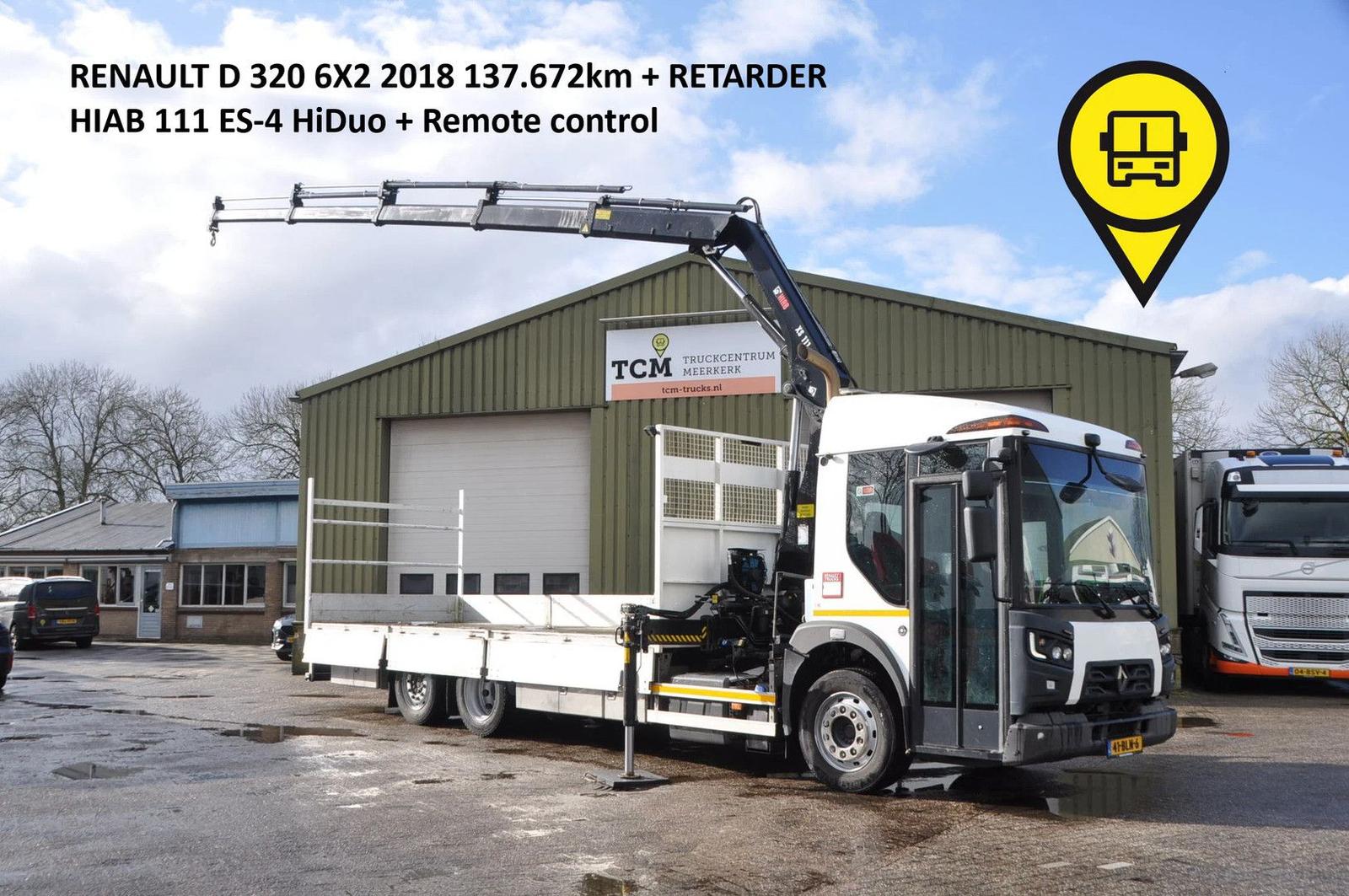 Renault D 320 6x2 HIAB KRAAN + RETARDER 138.000km