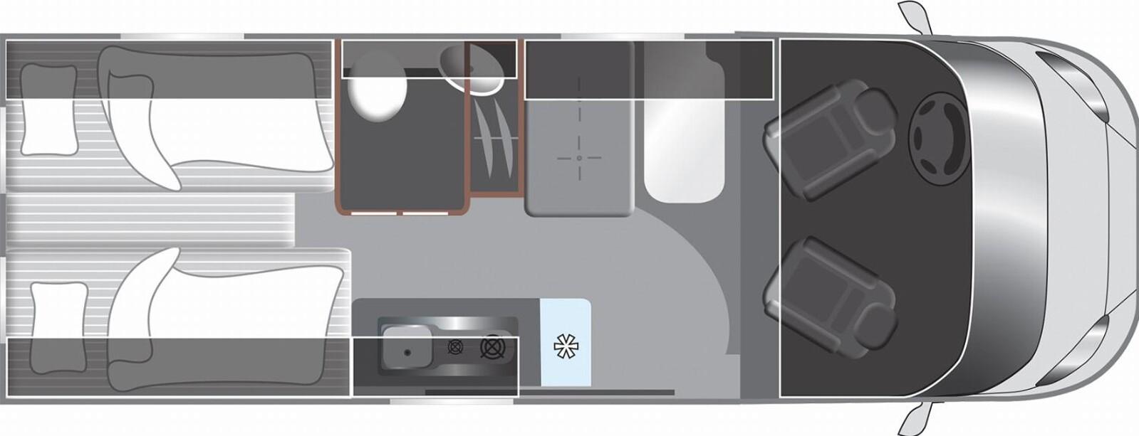 LMC Innovan 640 Einzelbetten Schwarz Markise