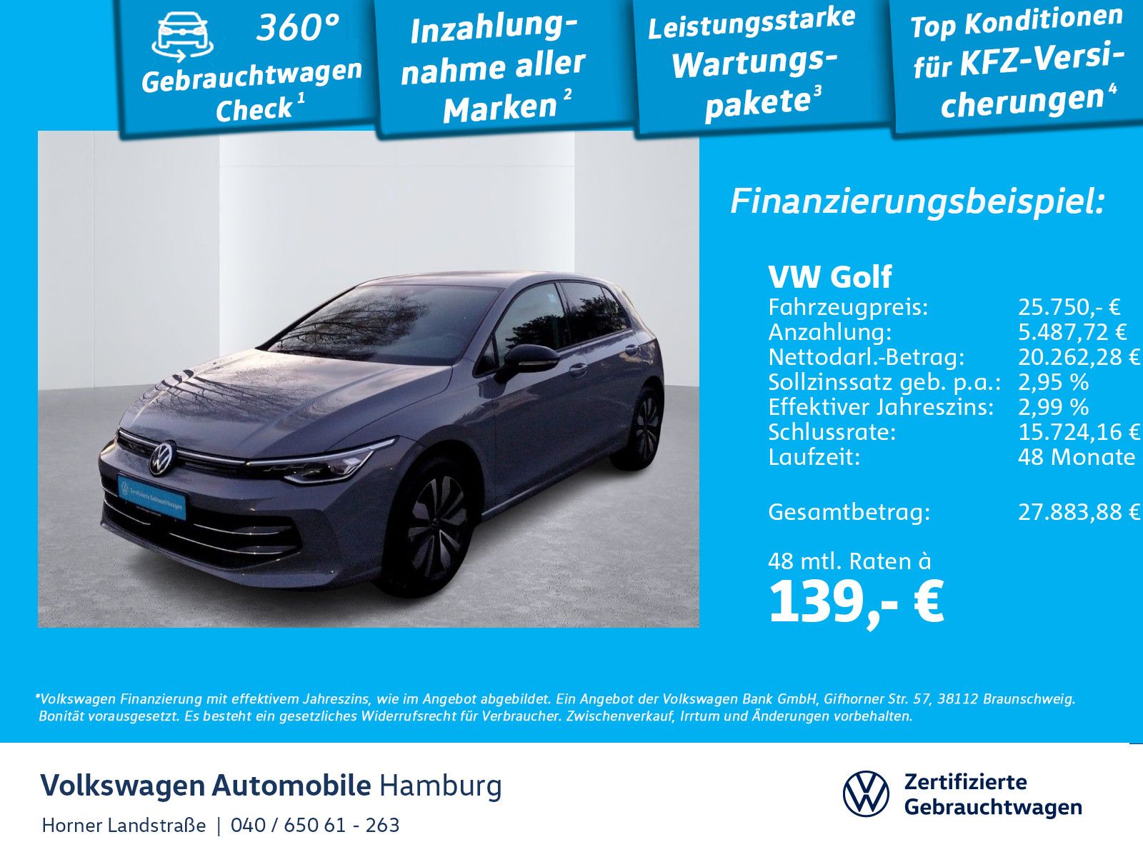 Volkswagen Golf VIII GOAL 1.5 TSI AHK Sitzheizung CarPlay