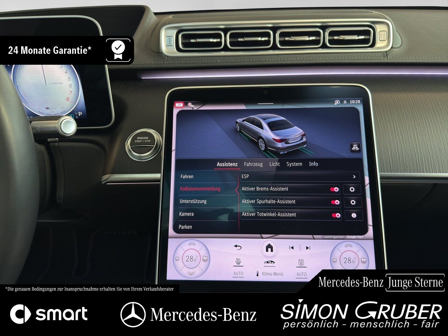 Fahrzeugabbildung Mercedes-Benz S 450 e AMG Chauffeure 4*Massage Guard 360 Burm