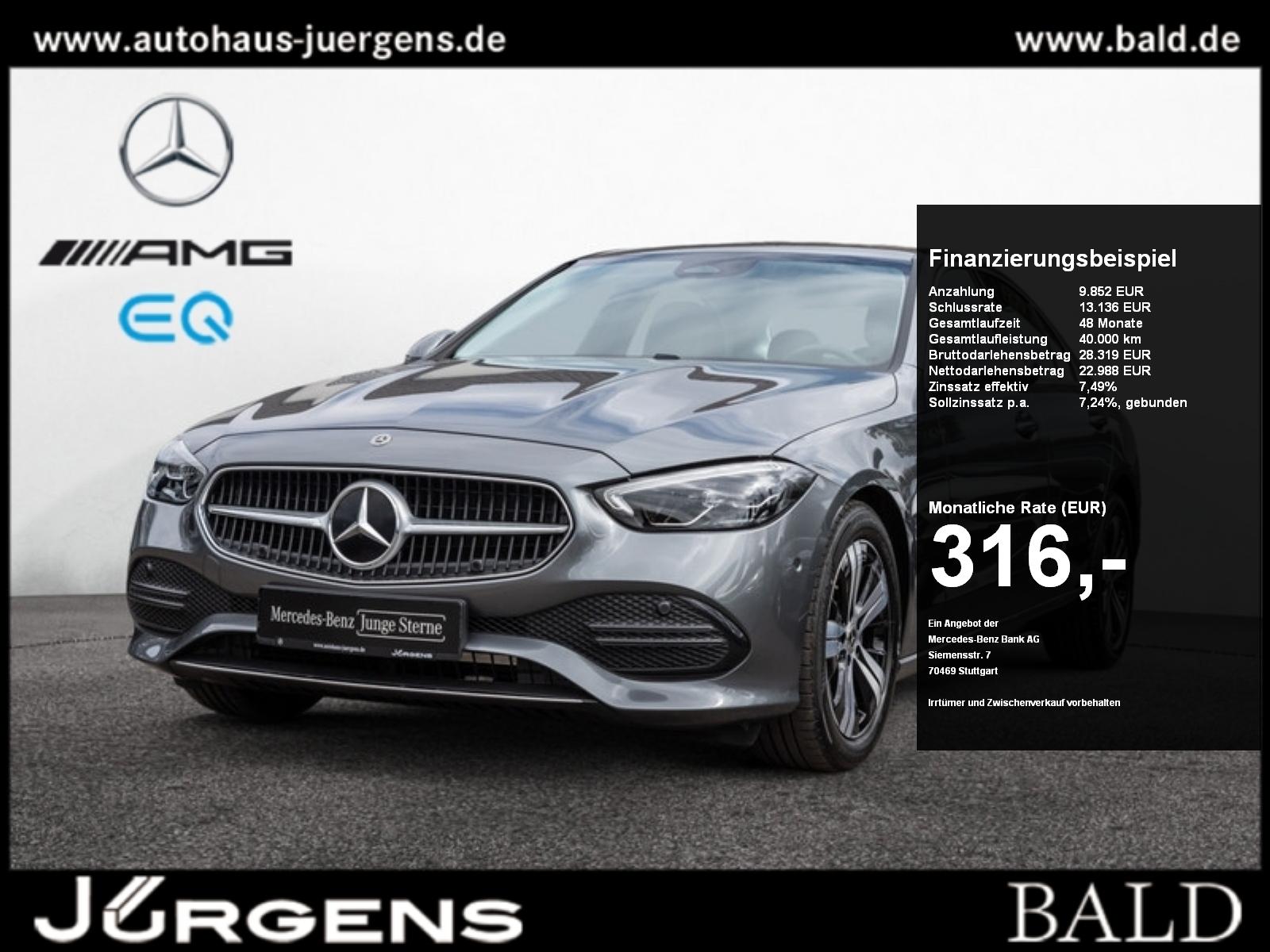 Mercedes-Benz C 180 Avantgarde/LED/Cam/Totw/Memo/Ambiente/17'