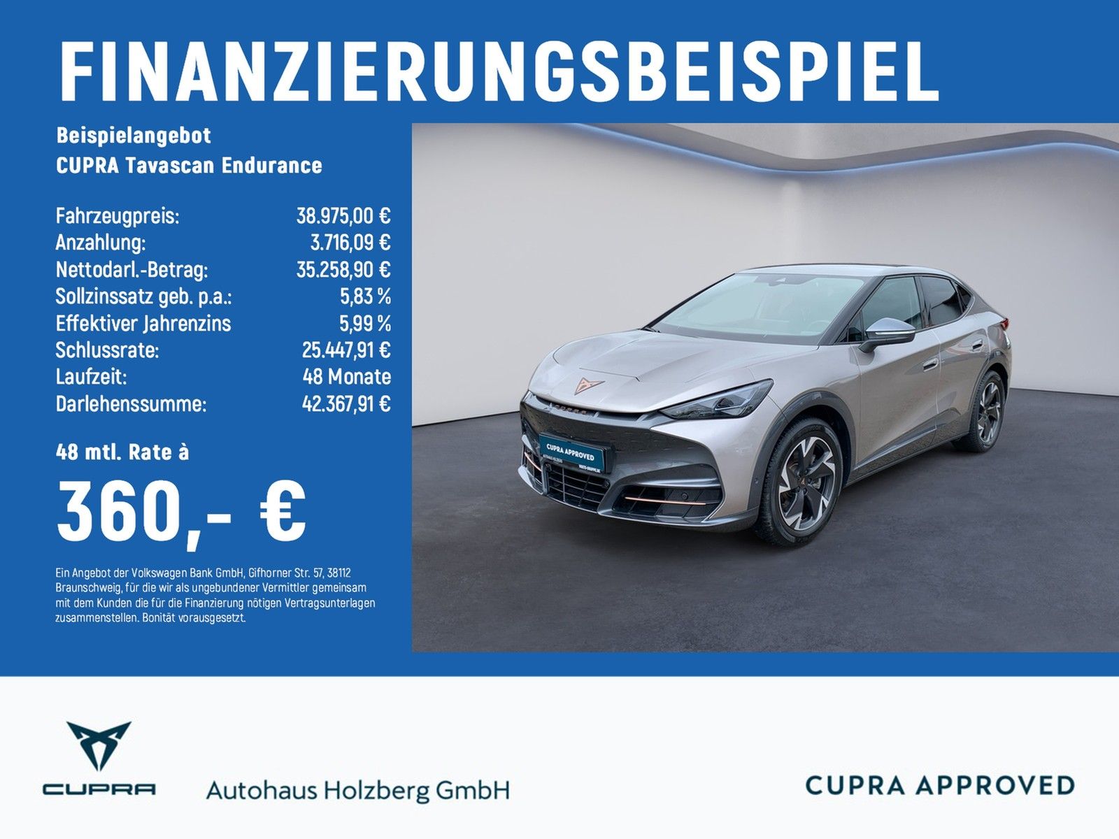 CUPRA Tavascan Endurance NAVI+ACC+Wärmepumpe