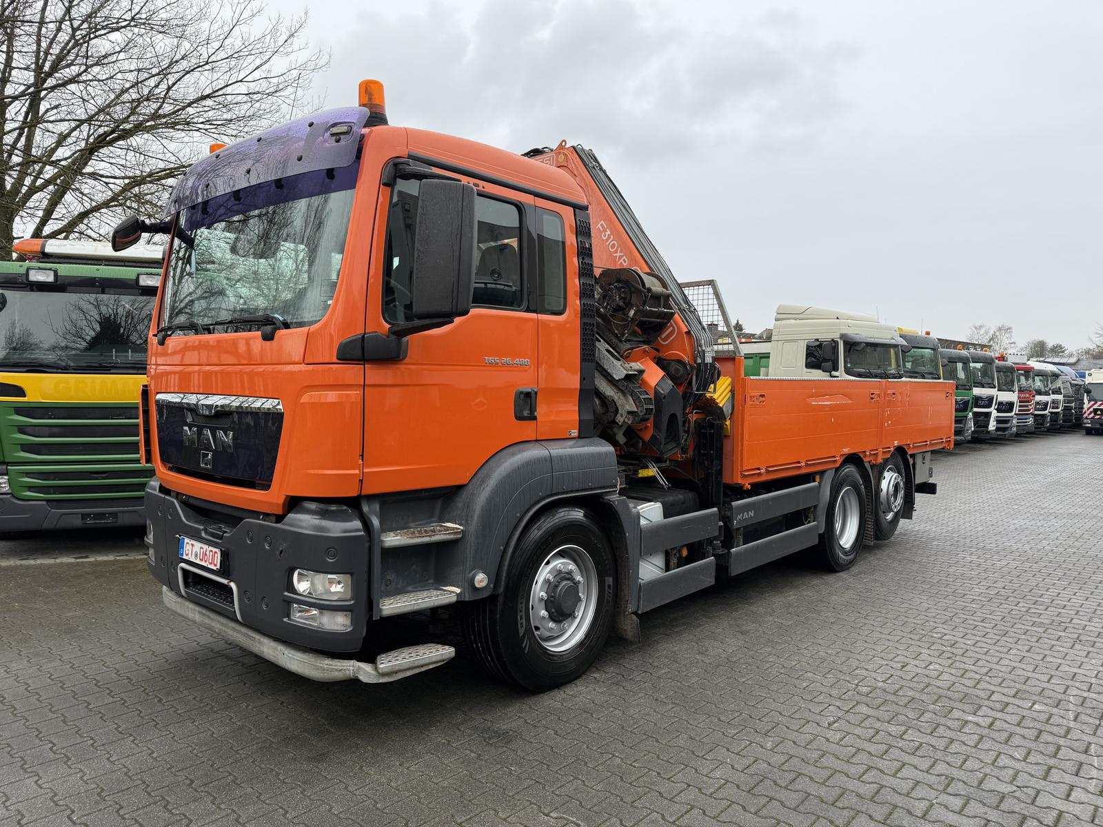 MAN TGS 26.480 6X4H-2 Kran Fassi F310 18.50 Meter
