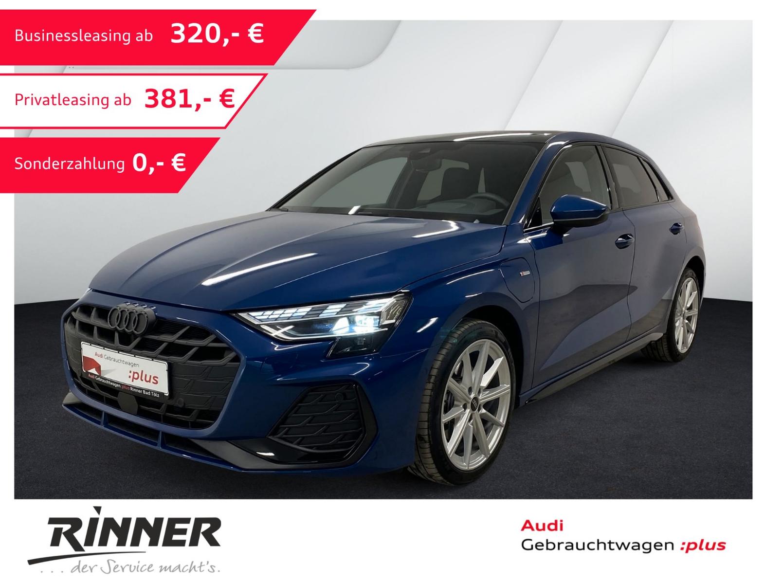 Audi A3 Sportback 40 TFSIe 2xS line+Navi+HUD+RFK+Pano