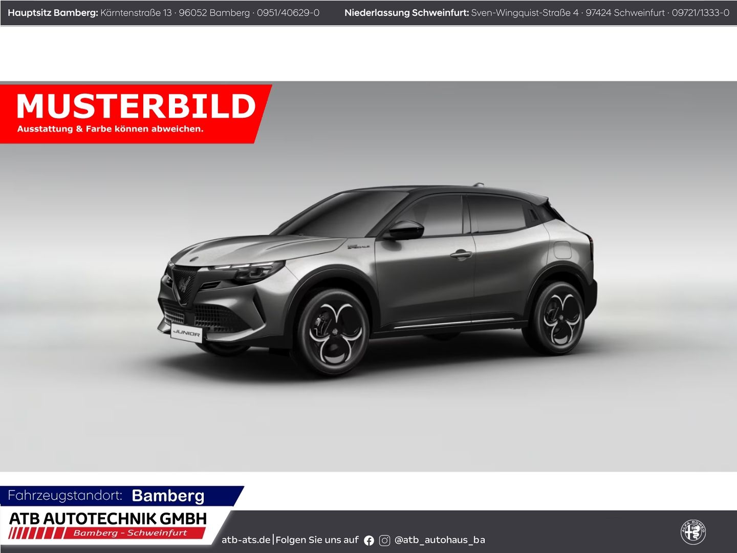Fahrzeugabbildung Alfa Romeo Junior Ibrida Sport Speciale, RFK, Elekr. Heckkl