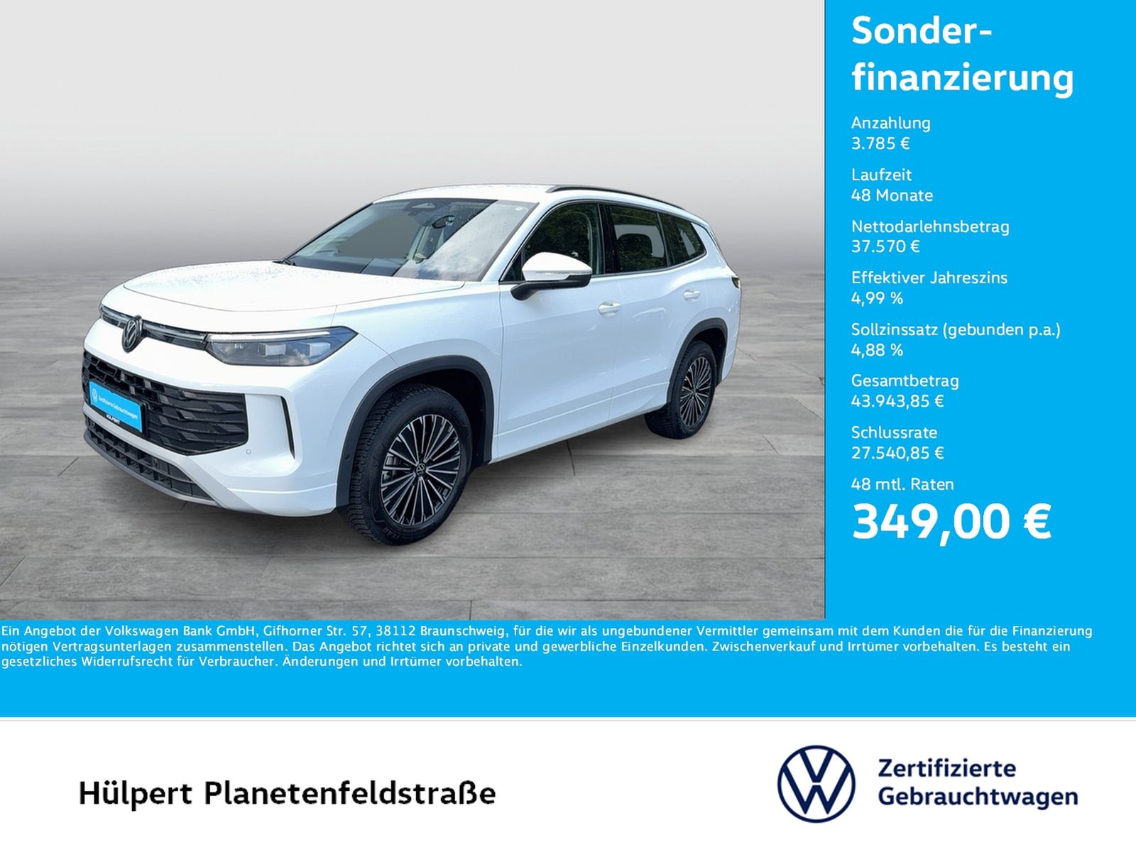 Volkswagen Tayron 2.0 LIFE 4X4 CAM ACC LM18 E-KLAPPE NAVI foto 1