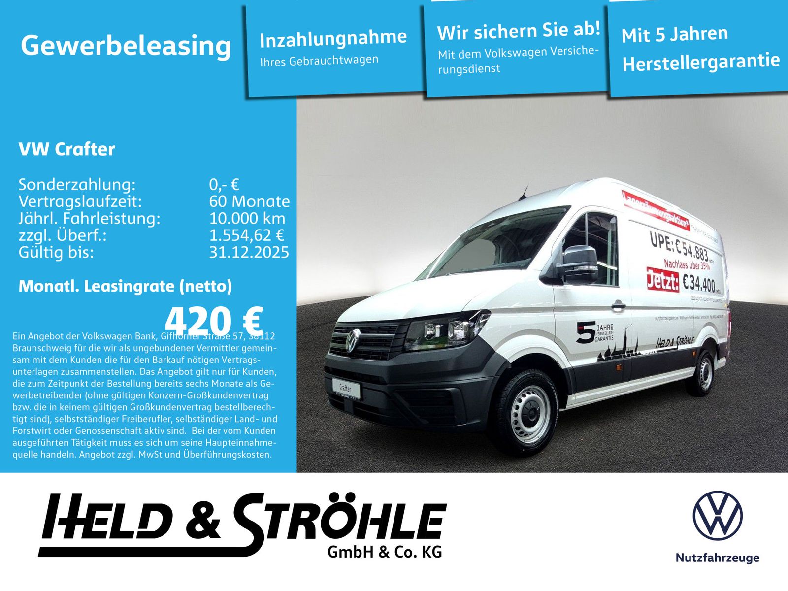 Volkswagen Crafter 35 Kasten HD TDI !AKTION! NP: 66.174,--