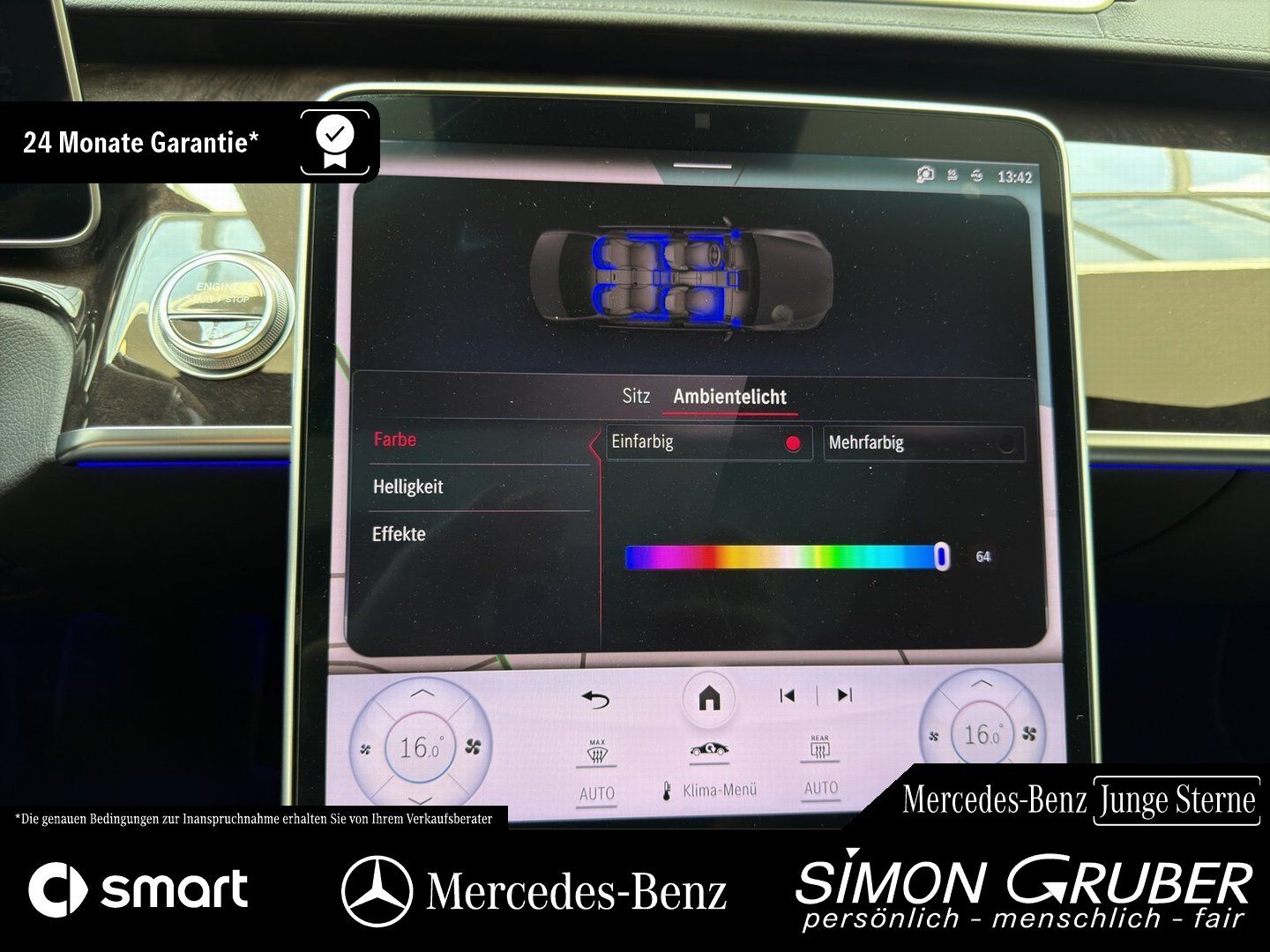 Fahrzeugabbildung Mercedes-Benz S 450 4M lang Pano Burm TV Nappa HUD Digital AHK