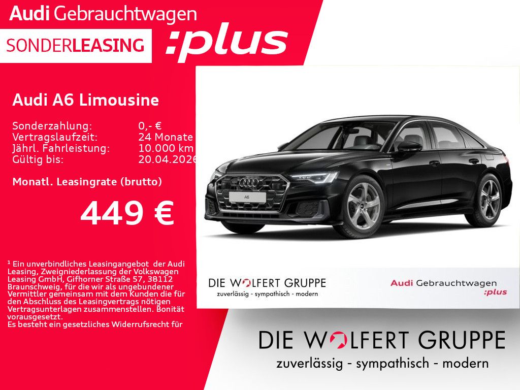 Audi A6 Limousine S line 50 TFSI e quattro **0,5%**