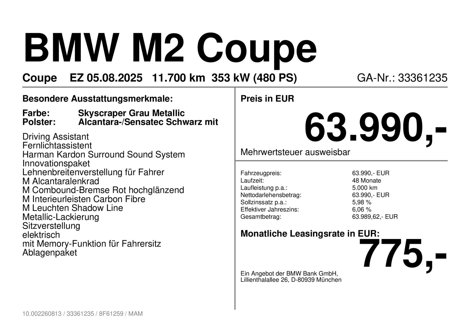 BMW M2 Coupe Sport Aut HIFI adapLED ab 3,49% foto 5