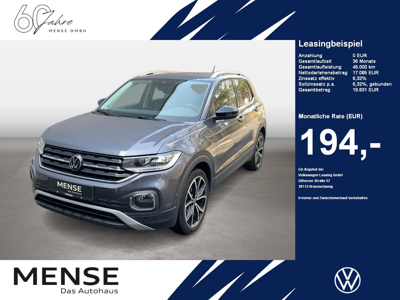 Volkswagen T-Cross 1.0 TSI Style CarPlay|AHK|ACC|LED|Navi