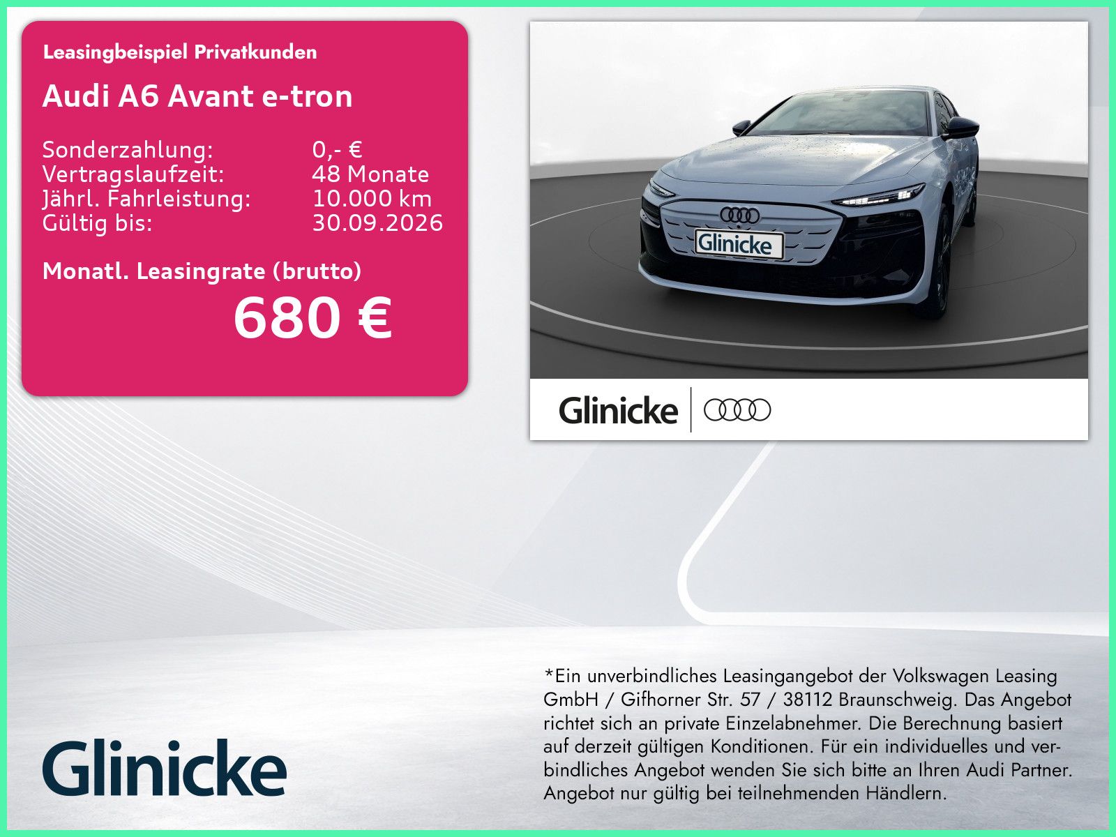 Audi A6 Avant e-tron performance 270 kW