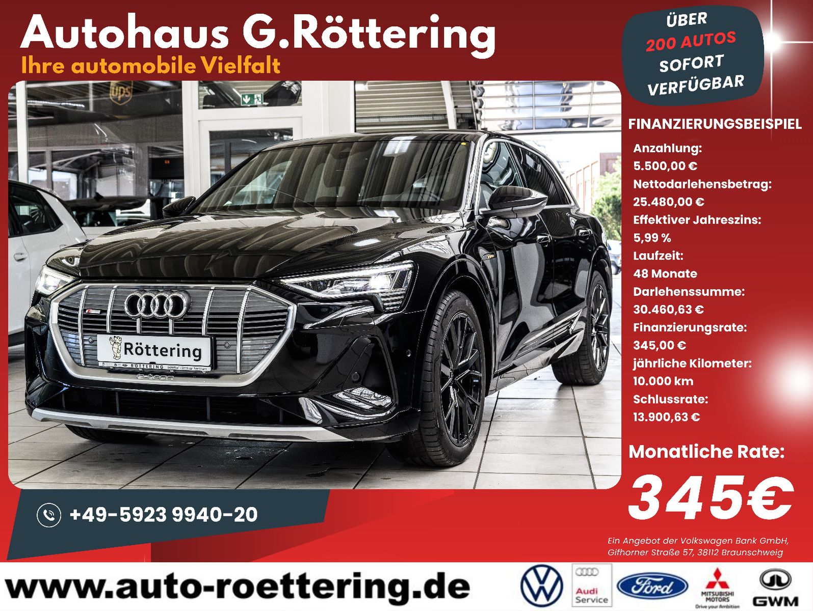 Fahrzeugabbildung Audi e-tron 50 quattro S line NAVI/SZH/LED/RFK