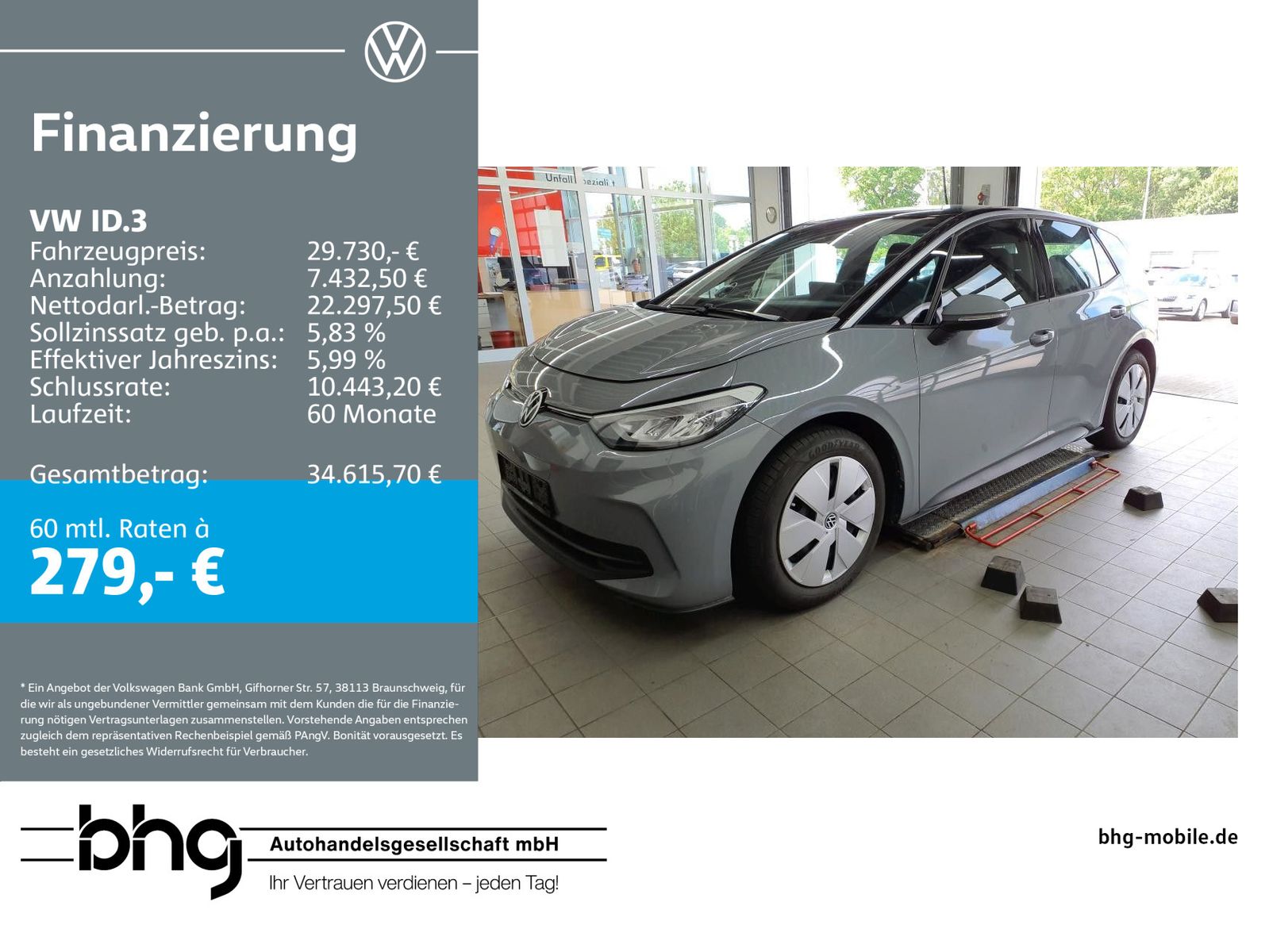 Volkswagen ID.3 Pro 150kW (204PS) 58 kWh 1-G-Autom.