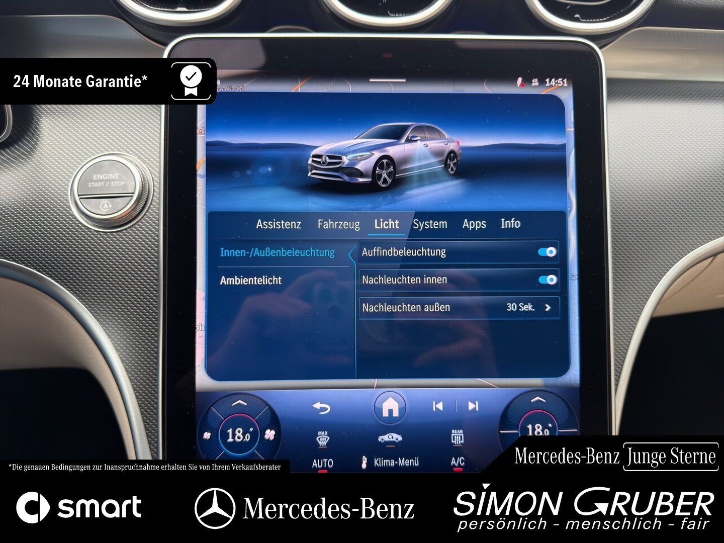 Fahrzeugabbildung Mercedes-Benz C 200 d Avantgarde Navi MBUX Kamera LED LRH 18Zo