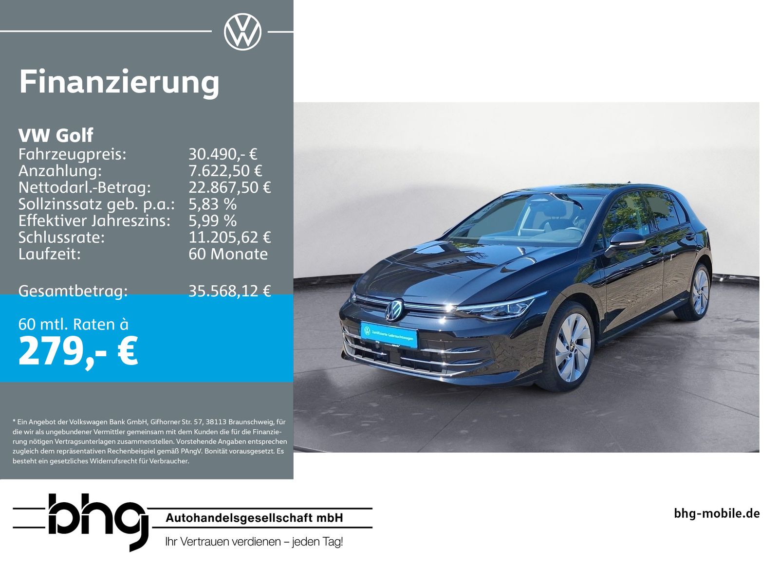 Volkswagen Golf 1.5 eHybrid DSG Goal #LED #AREA-VIEW #TRAVE