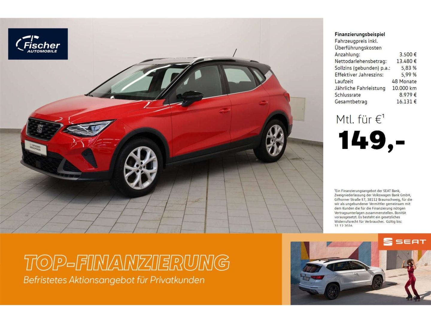 SEAT Arona 1.0 TSI FR 6 Gang NAV/LED/SH/DAB+