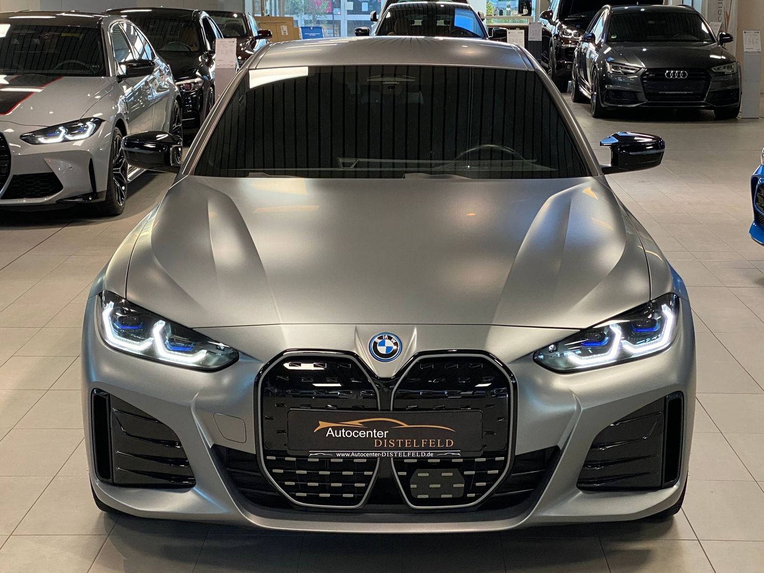BMW i4 M50 M Sport Pro H&K FROZEN GREY 1.Hand 20"Alu imagem 2