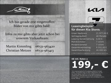 Kia Leasingangebot: Kia Stonic 1.0 T-GDI Vision Navi Apple CarPlay Andro