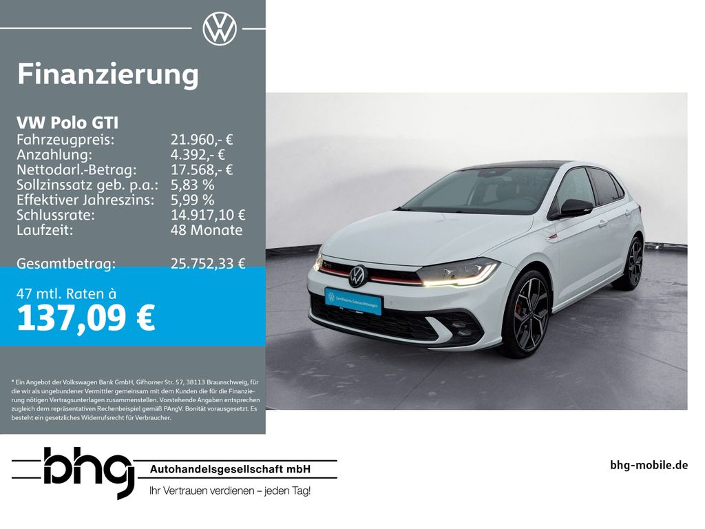 Polo GTI DSG SportSelect Navi ACC Kamera Keyless