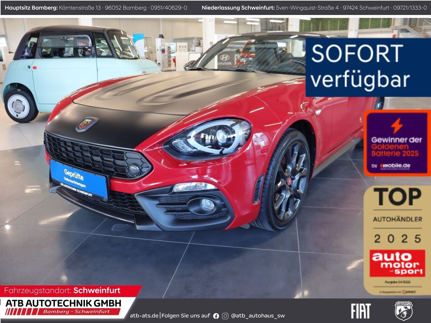 Fahrzeugabbildung Abarth 124 Spider 1.4 MultiAir Turbo Nr. 624 BOSE Faltd