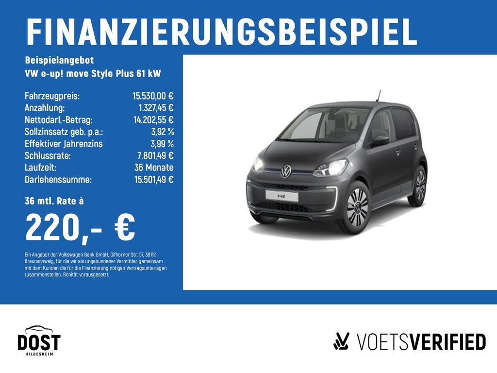 Volkswagen e-up! move Style Plus 61 kW RearView+SHZ+DAB