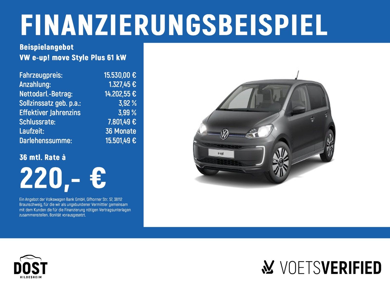 Volkswagen e-up! move Style Plus 61 kW RearView+SHZ+DAB