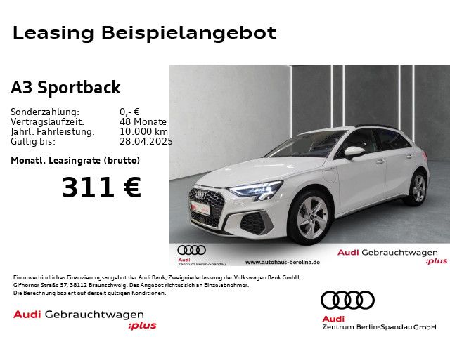 Audi A3 Sportback 40 TFSIe S Line S tro.*NAV+*LED+*