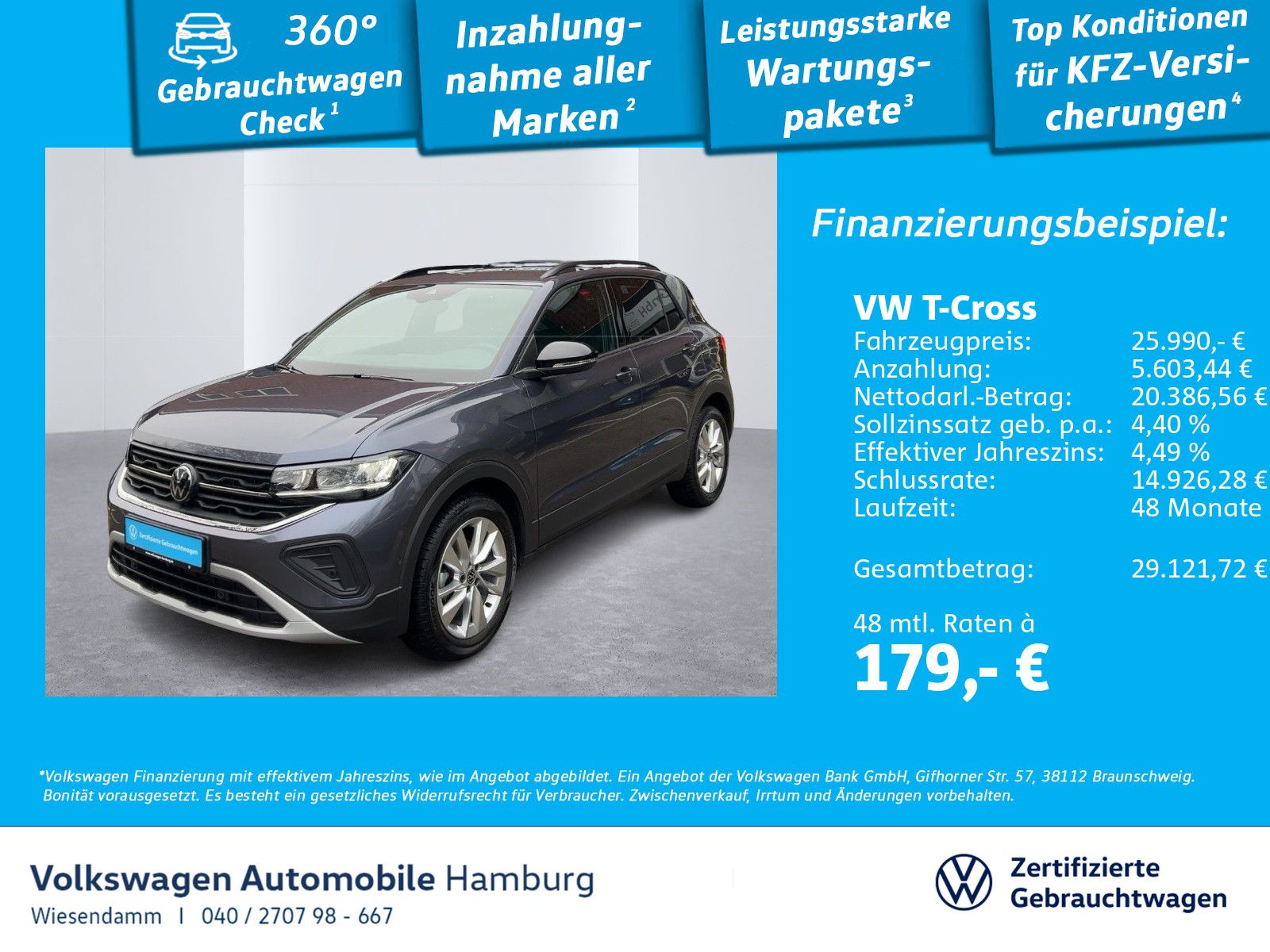 Volkswagen T-Cross 1.0 TSI DSG Goal AHK Navi Sitzhzg