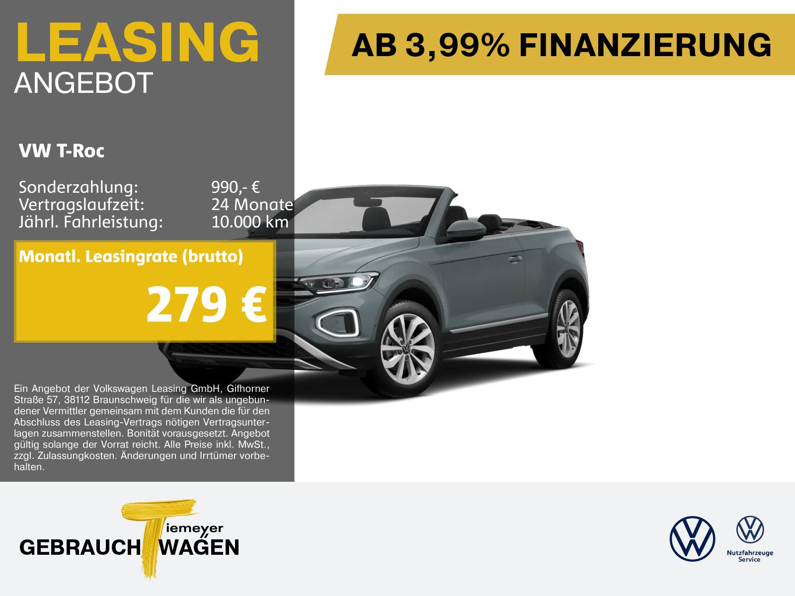 Volkswagen T-Roc Cabrio 1.5 TSI STYLE ST.HEIZ NAVI AHK behM