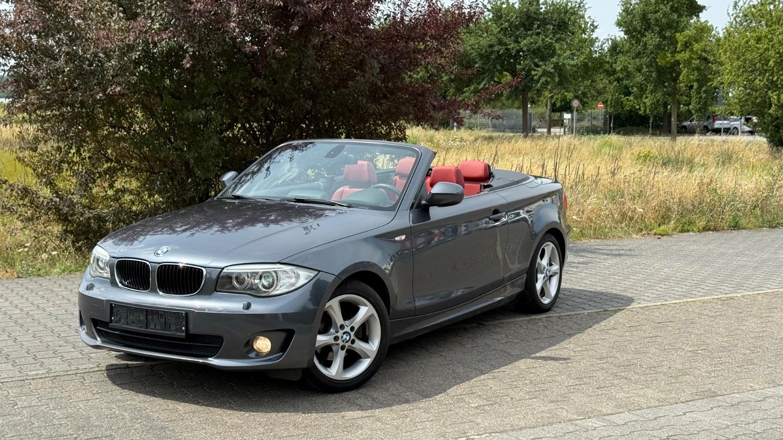 BMW 118d Cabrio*LEDER ROT*NAVI*SPORT*83TKM*TOP GEPFL