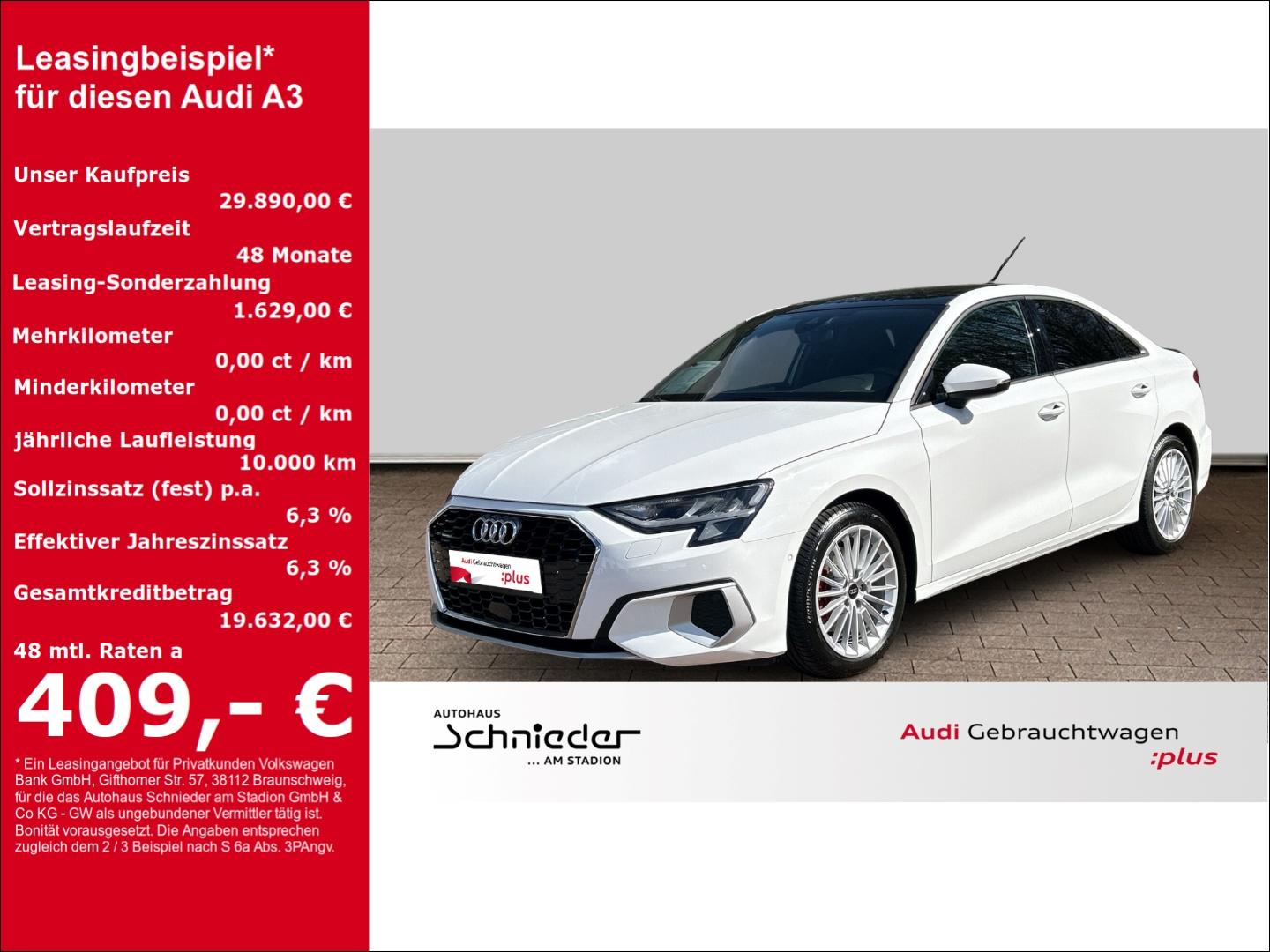 Audi A3 quattro advanced Limousine 40 TDI S tronic LE