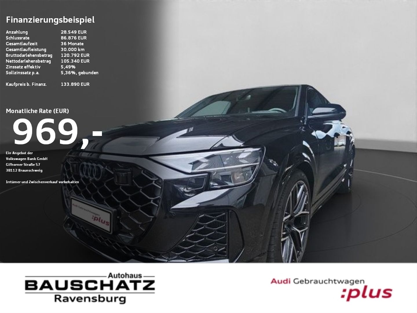 AUDI RSQ8 4.0 TFSI quattro Tiptronic PANO*MATRIX*AHK