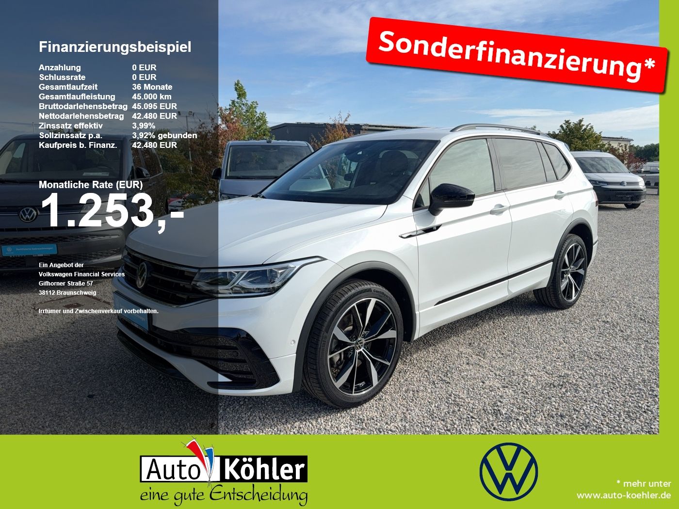 Volkswagen Tiguan Allspace R-Line TDI 4M DSG CarPlay Kamera