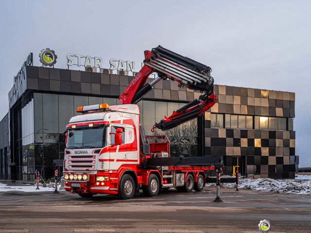 Scania R 480 8x2 FASSI 1100 AXP 28 EURO 6 FLY JIB KRAN