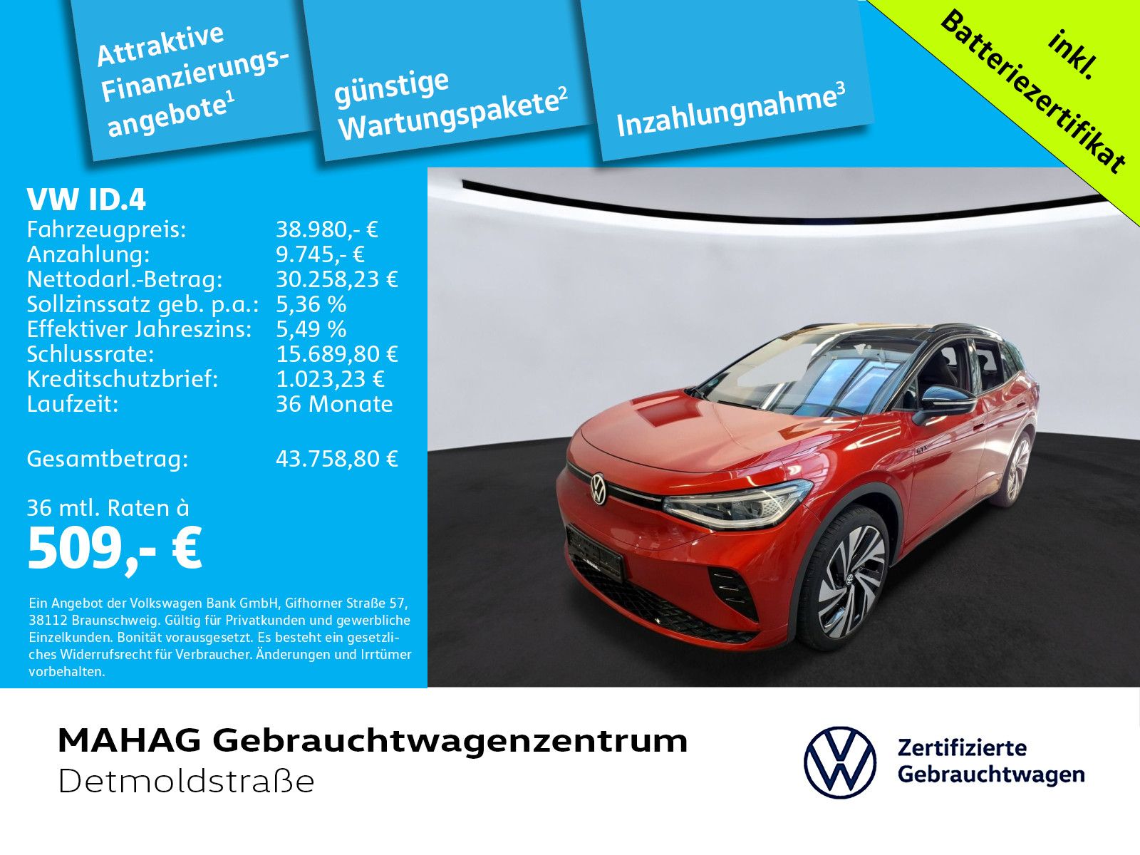 Volkswagen ID.4 GTX 250kW WärmePu CCS IQ.Light IQ.Drive Nav imagem 2
