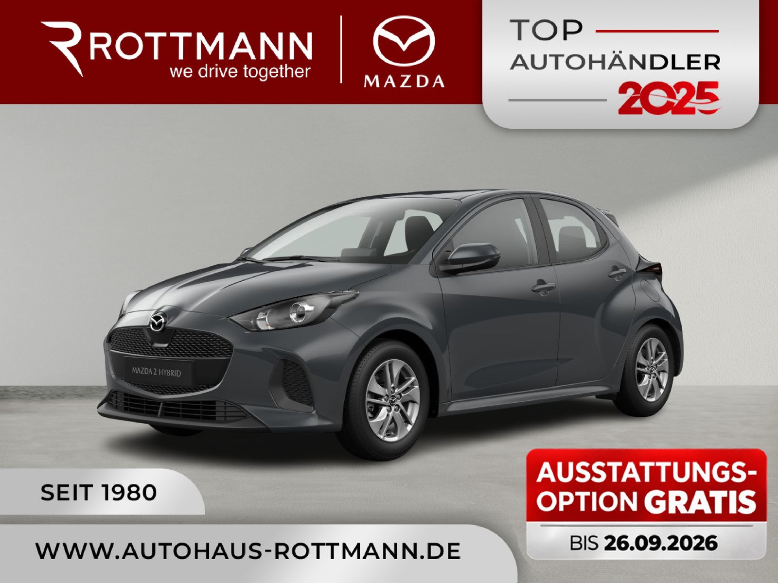 Mazda 2 Hybrid 2026 1.5L VVT-i 116PS Aut. CENTRE-Line