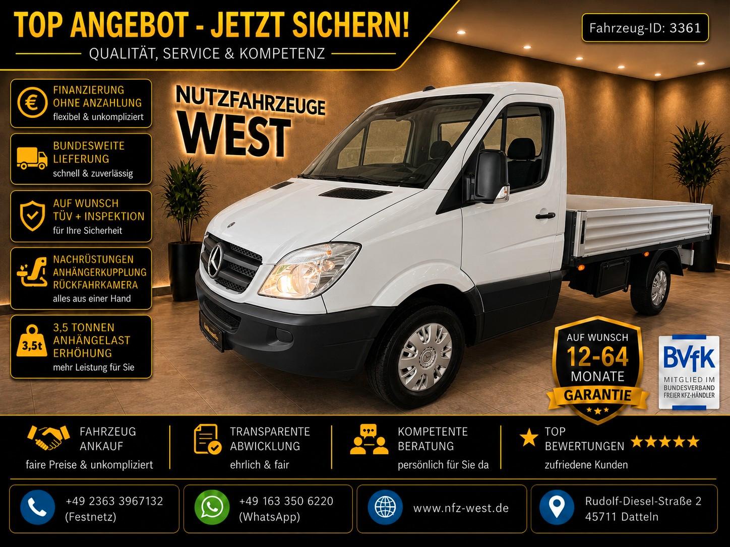 Mercedes-Benz Sprinter 313/316 CDI Pritsche*AHK=3.500Kg*1.Hand