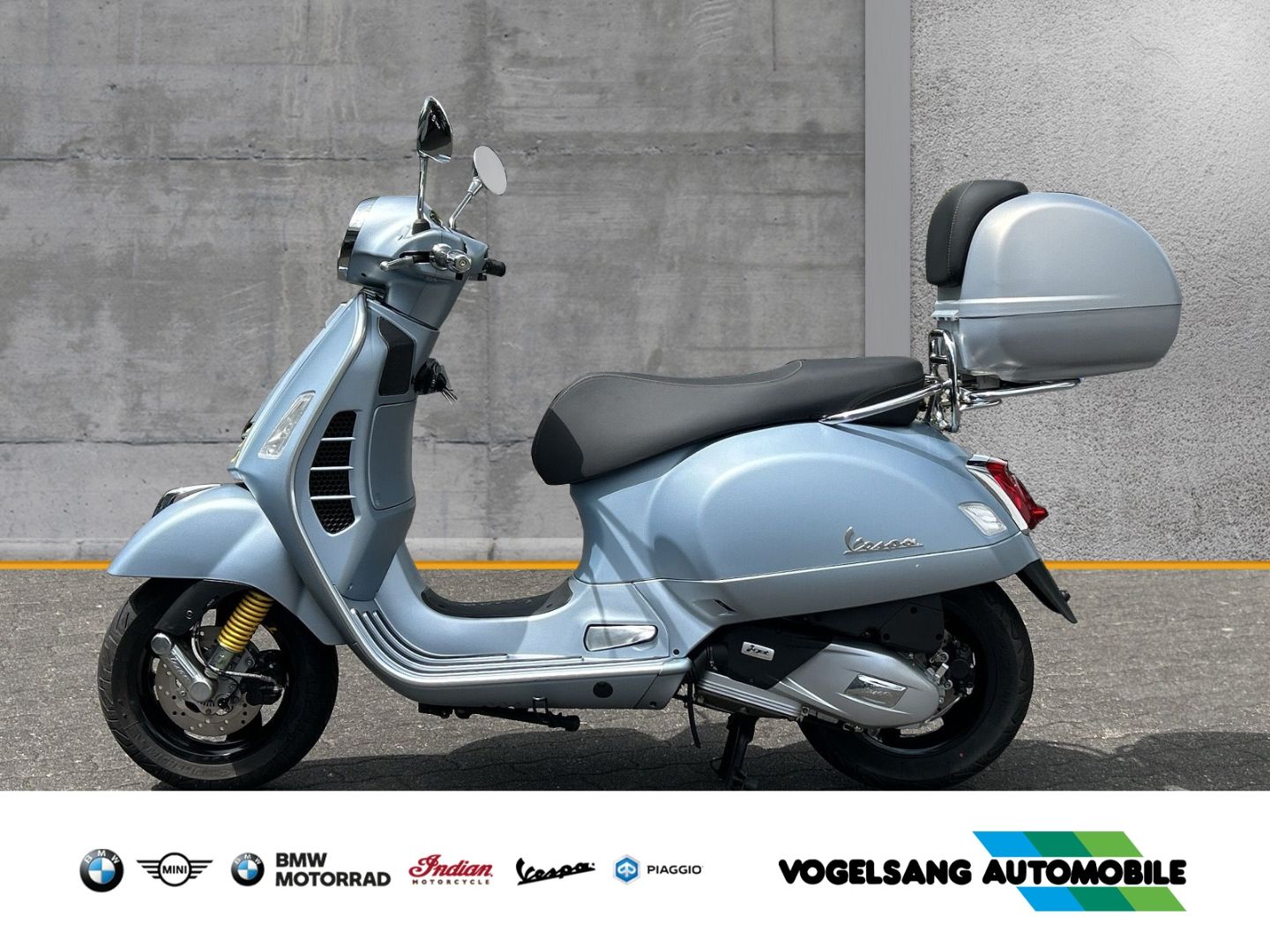 Fahrzeugabbildung Vespa GTS 125 Super Tech, Gepäckträger in Chrom, Topca