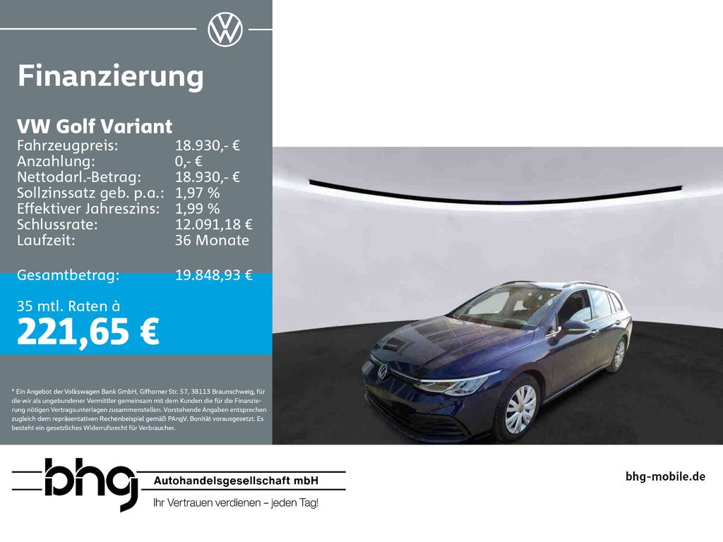 Abbildung Leasingangebot Volkswagen Golf Variant 2.0 TDI LIFE