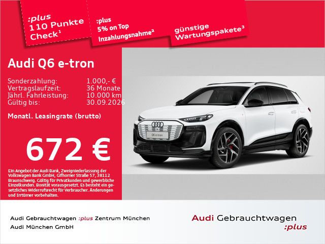 AUDI Q6 e-tron qu. S line Pano/Luftfed./AHK/HuD/ACC/V