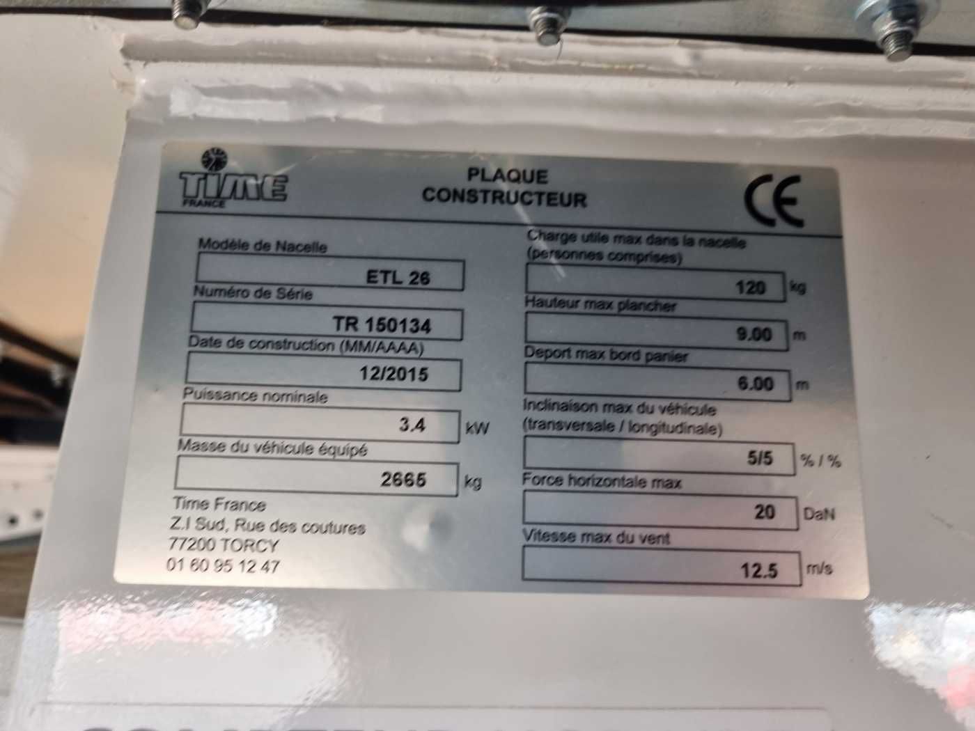 Fahrzeugabbildung Opel Movano 2.3 CDTI / VERSALIFT ETL-26, 10,5m