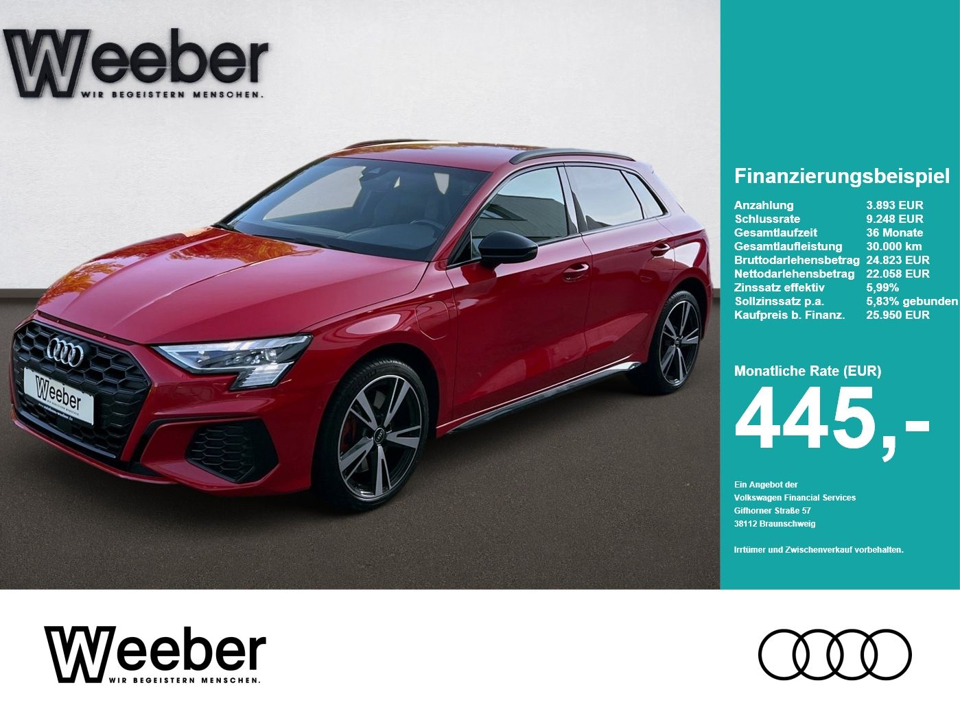 Audi A3 Sportback S line *KAMERA*18 LM*B&O*AHK*MATRIX