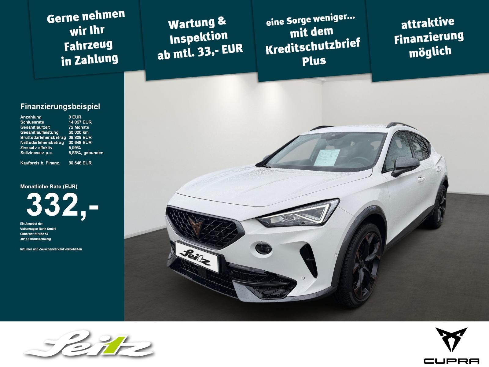 Cupra Formentor 2.0 TSI 4Drive VZ *AHK*KAMERA*NAVI*LED