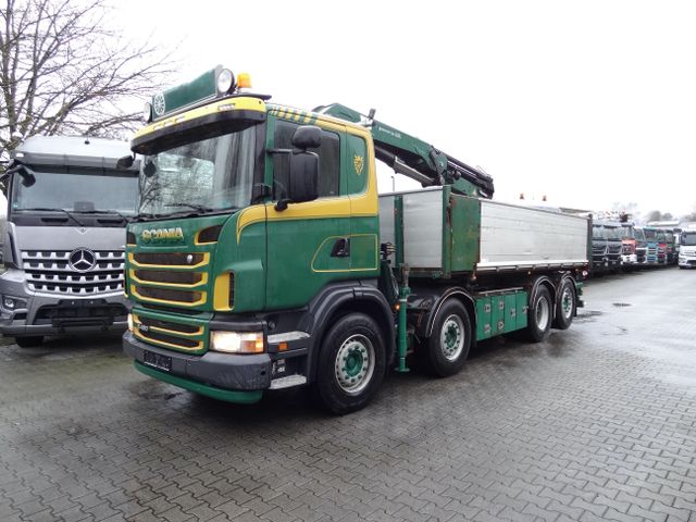 Scania G480 8X2 Kipper Kran HMF 2420 bis 18.50 Meter