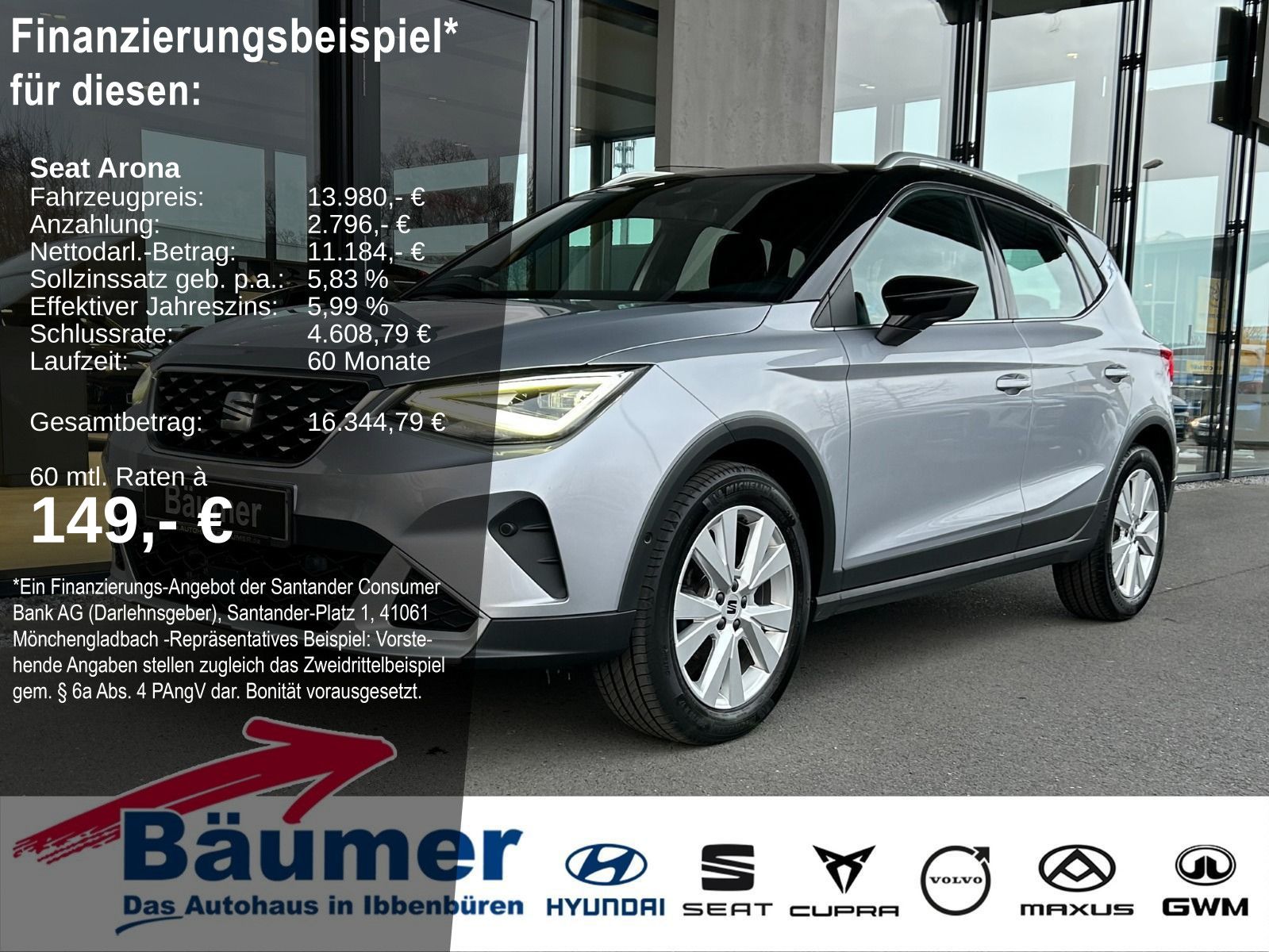 SEAT Arona Xperience 1.0 TSI 6-Gang +CAM +ACC +NAVI