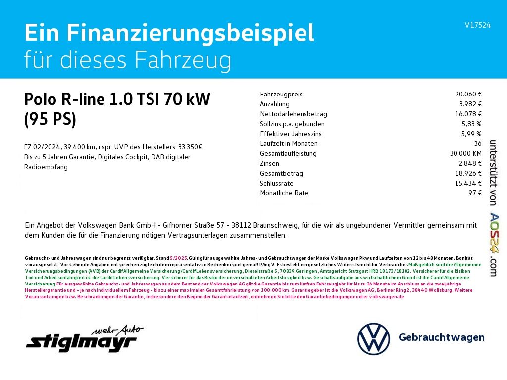Volkswagen Polo R-line 1.0 TSI BEATS+IQ-LIGHT+NAVI+Alu-17` imagem 2