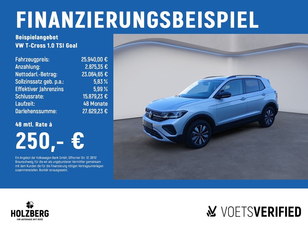 T-Cross 1.0 TSI Goal AHK+APP+ACC+SHZ+GJR